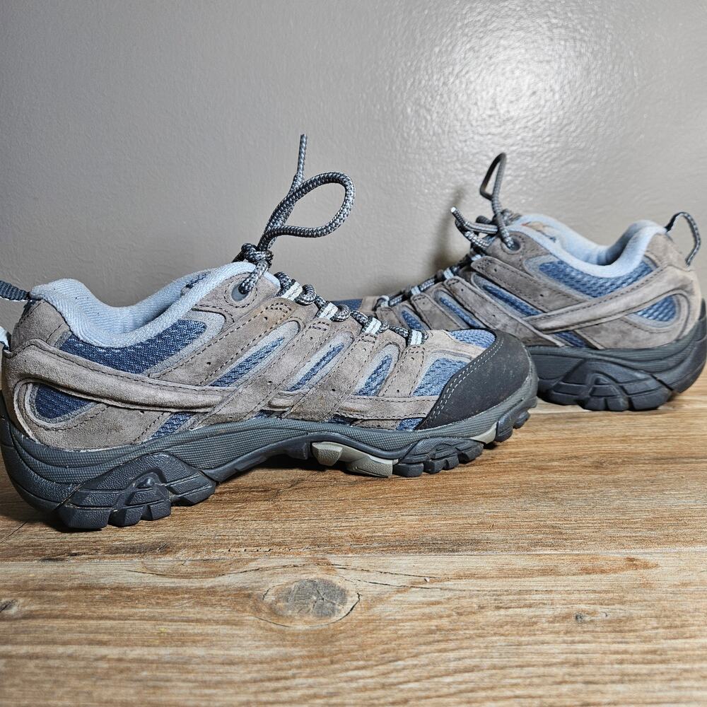 Merrell Moab 3 Waterproof Hiking Shoes Women's 7.5 Smoke Blue Suede Gorpcore